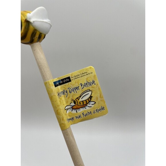 The Lifestyles Collection Bee Honey Dipper Beehive Holder + 10 Wood Dippers Bsh - Picture 10 of 16